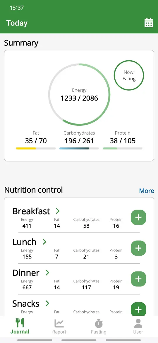 Full control over calories and macronutrients