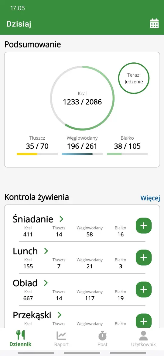 Pełna kontrola nad kaloriami i makroskładnikami